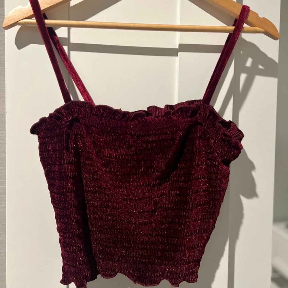 🌟 3/$25 Wild Fable Velvet Scrunch Tank Top